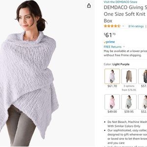 Giving Shawl Women's One Size Soft Knit Nylon Wrap in Gift Box